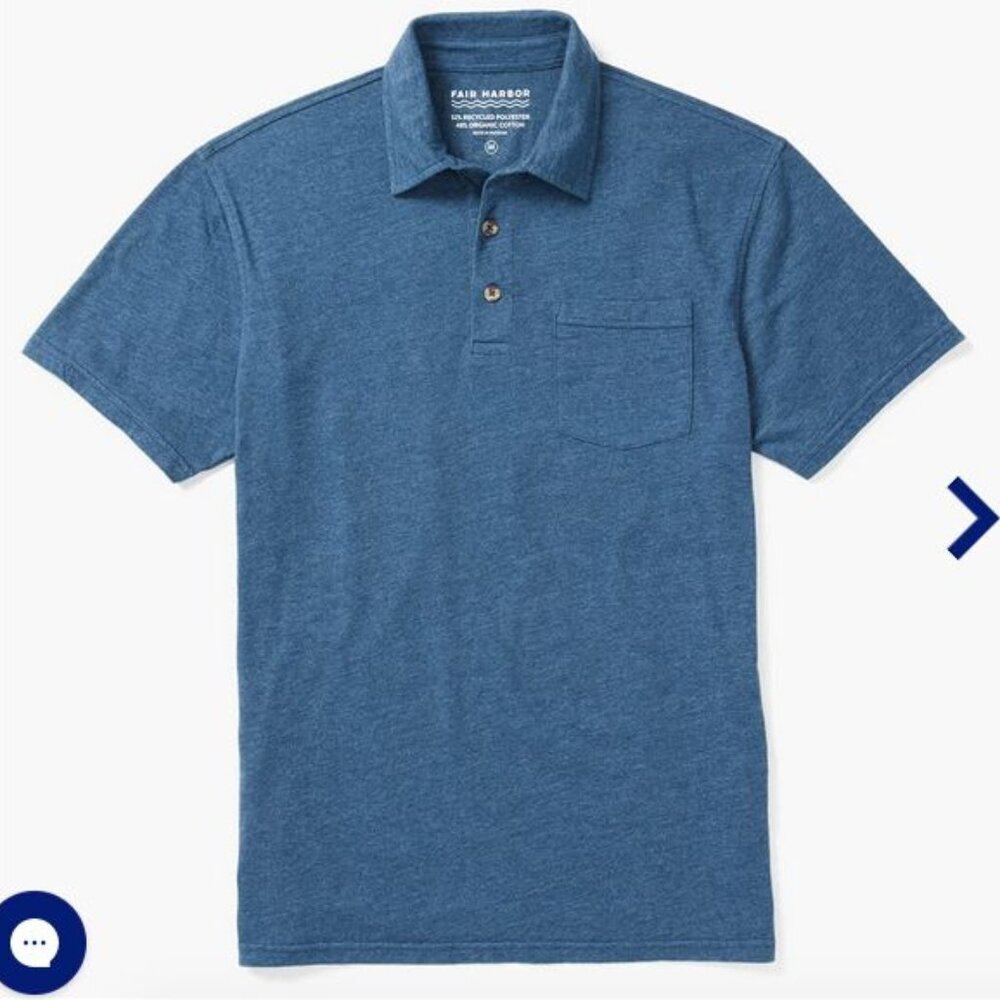 NWT Fair Harbor Men’s Performance The Atlantic Polo Shirt 2X